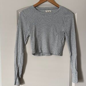 Madewell Ribbed Long Sleeve Crop Top